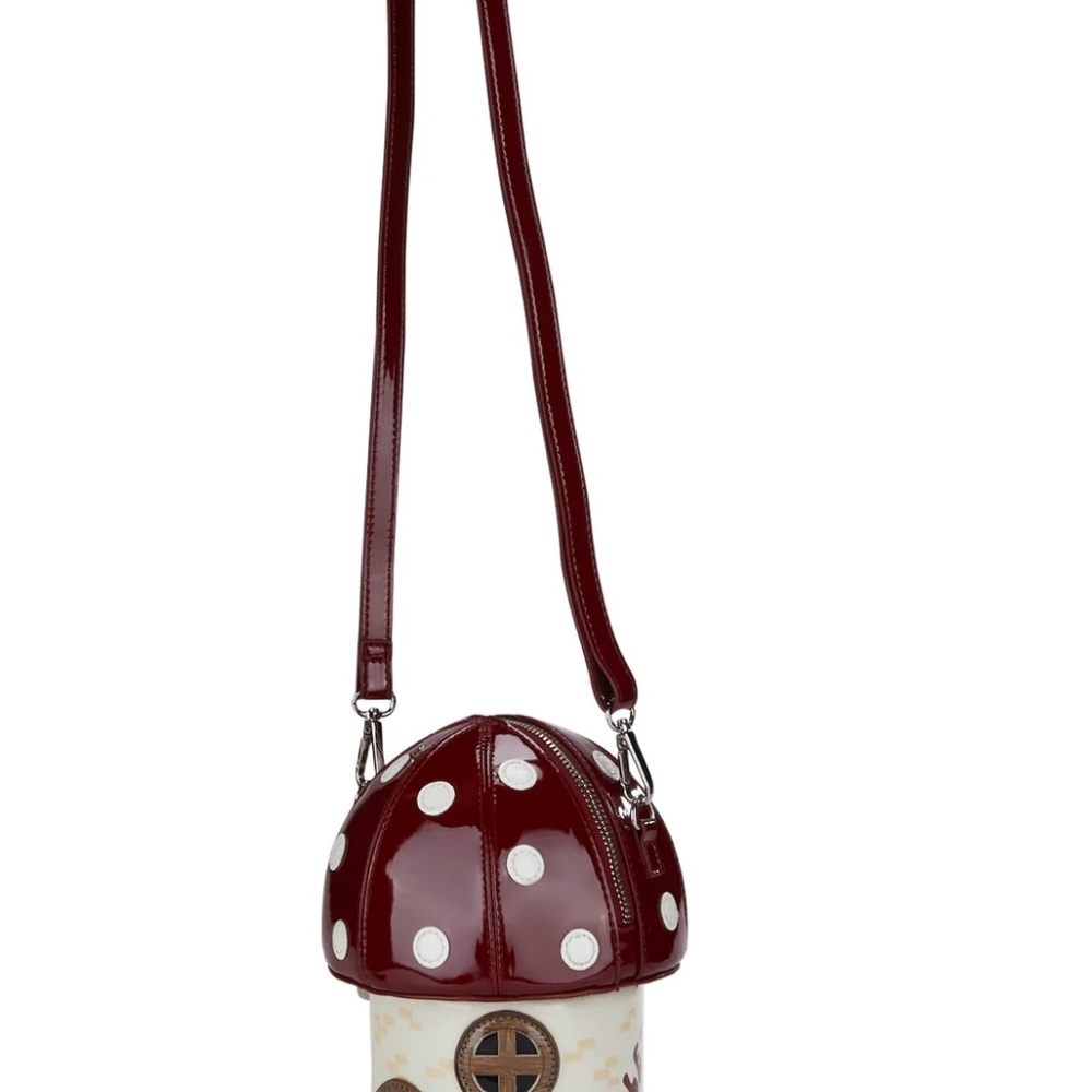 Dolls Kill Red and Cream Mushroom Mini Bag - Picture 2 of 5